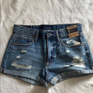 Aeropostale Blue Jean Shorts with Distressed Cuffed Design